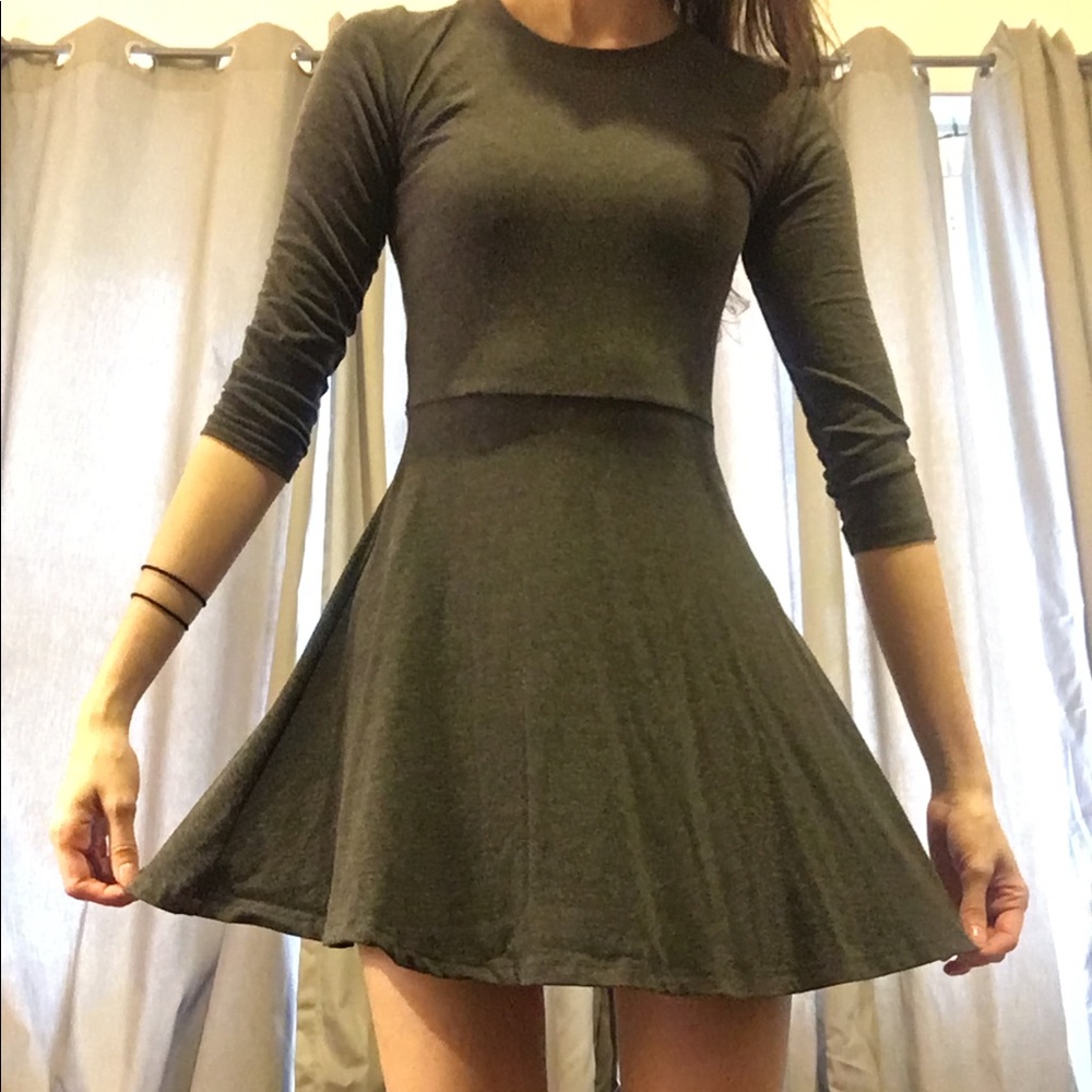 Gray Fit and Flare Dress!